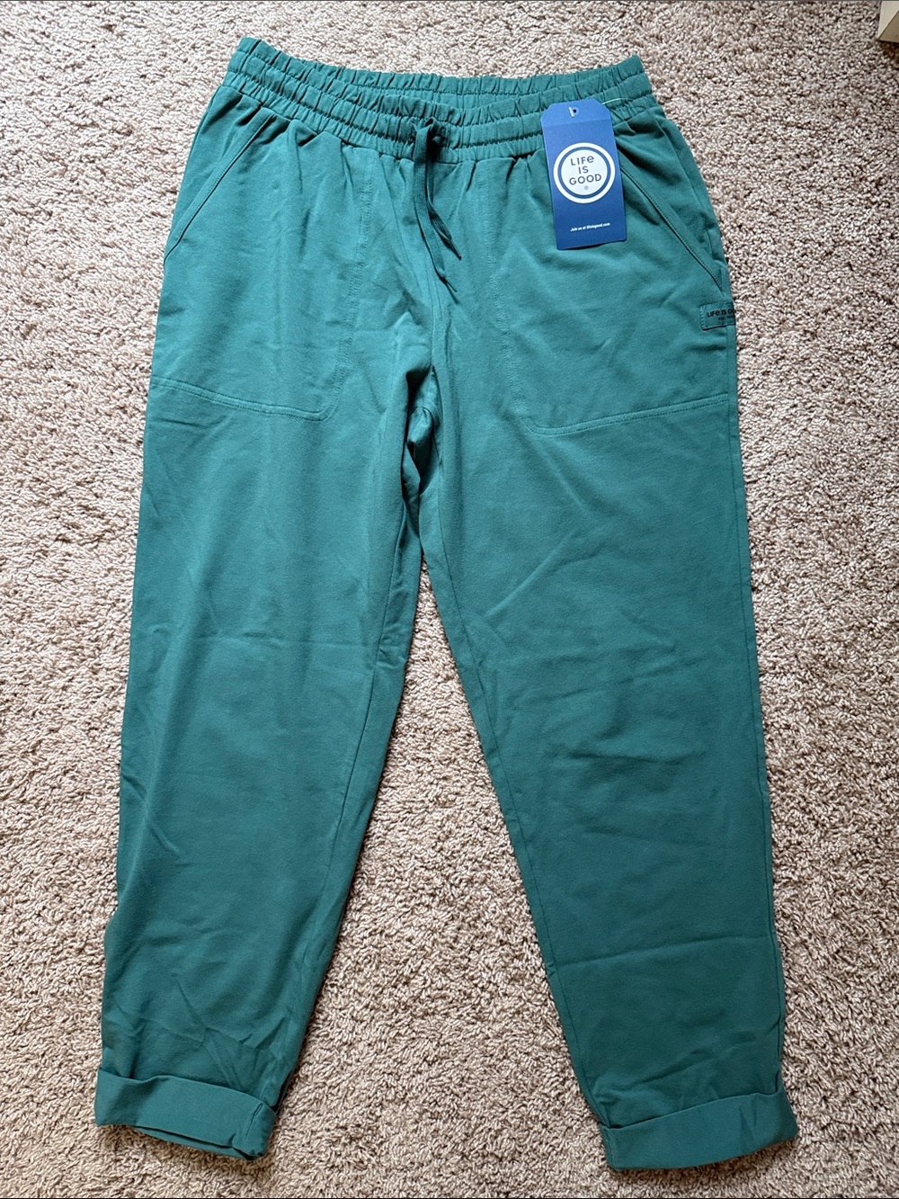 Life Is Good Women's Green Crusher-Flex Pants